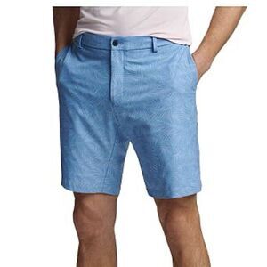 Peter Millar Surge Palm Performance Men Short Channel Blue Golf NWT $130 Size 36